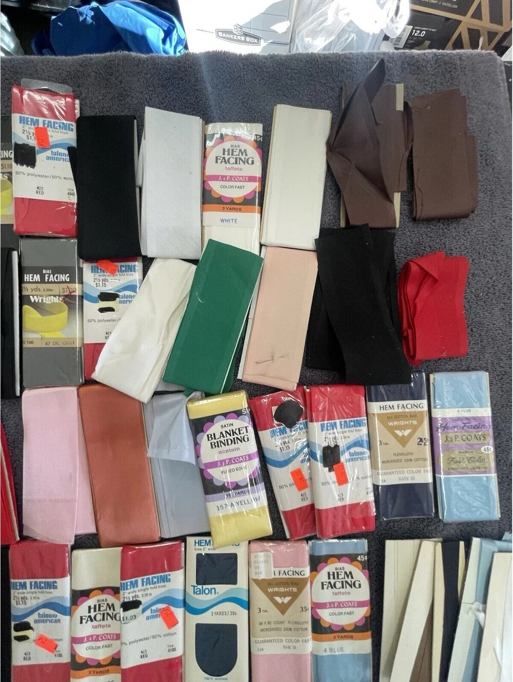 NEW And Used Sewing Notions Lot Wrights Tape Seam Hem Facing Piping